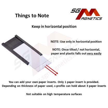 2"x1" C-Profile Magnetic Labels Warehouse Racking Label - 1pc