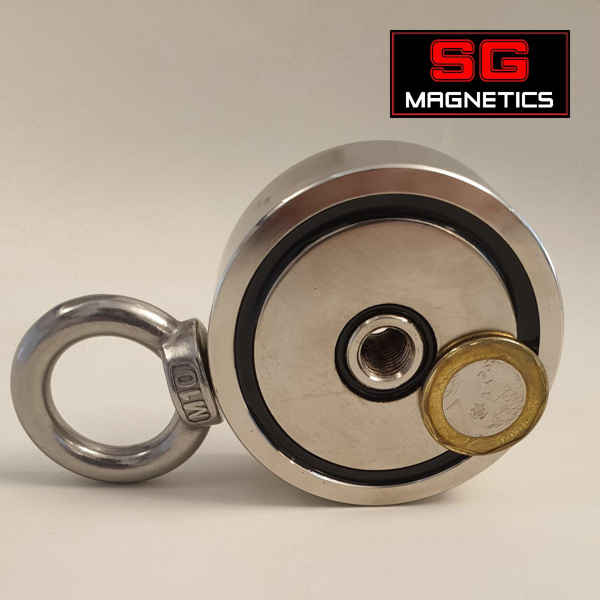 D67 Neodymium Pot Magnet SGNFD67 - Dual Eyebolt - 1pc
