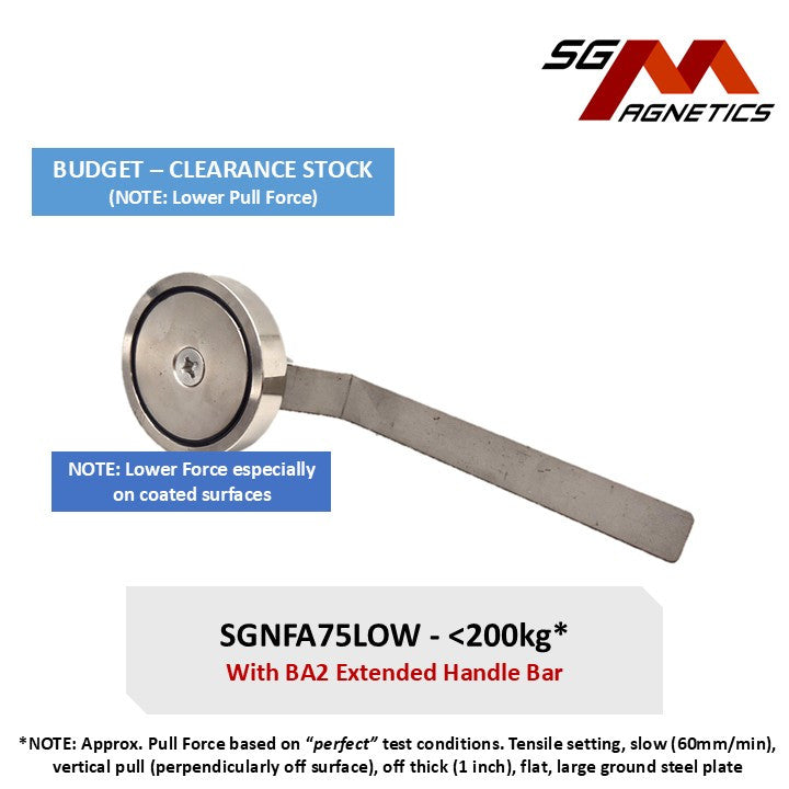 Budget 75mm Magnet with Handle - Clearance Stock