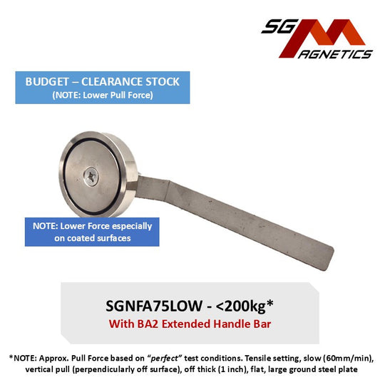 Budget 75mm Magnet with Handle - Clearance Stock
