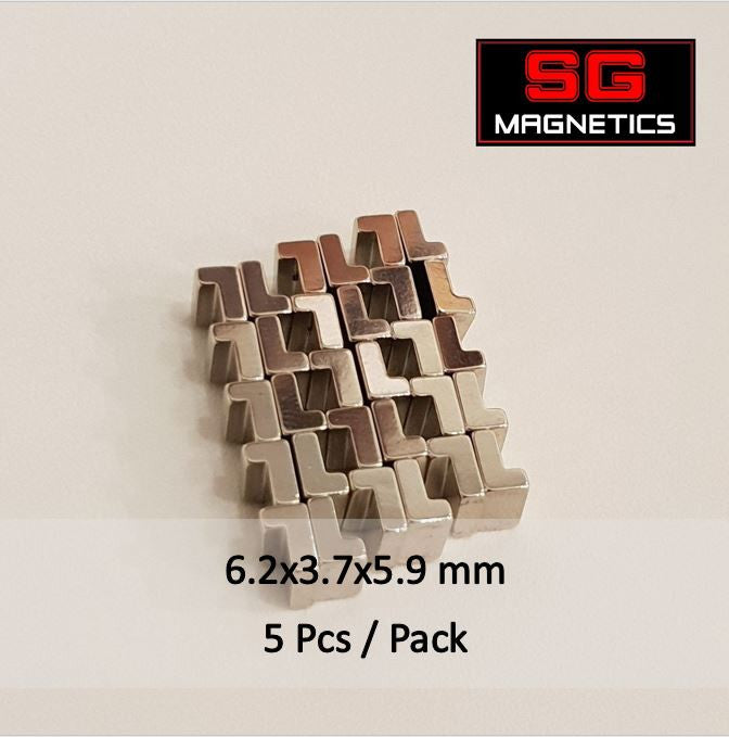 6.2x3.7x5.9mm N52 - Special Shaped Magnets 5pcs/pack