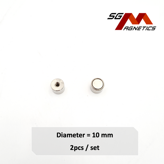 10mm Neodymium Deep Pot SGNPP10 - Neodymium Magnet - 2pcs