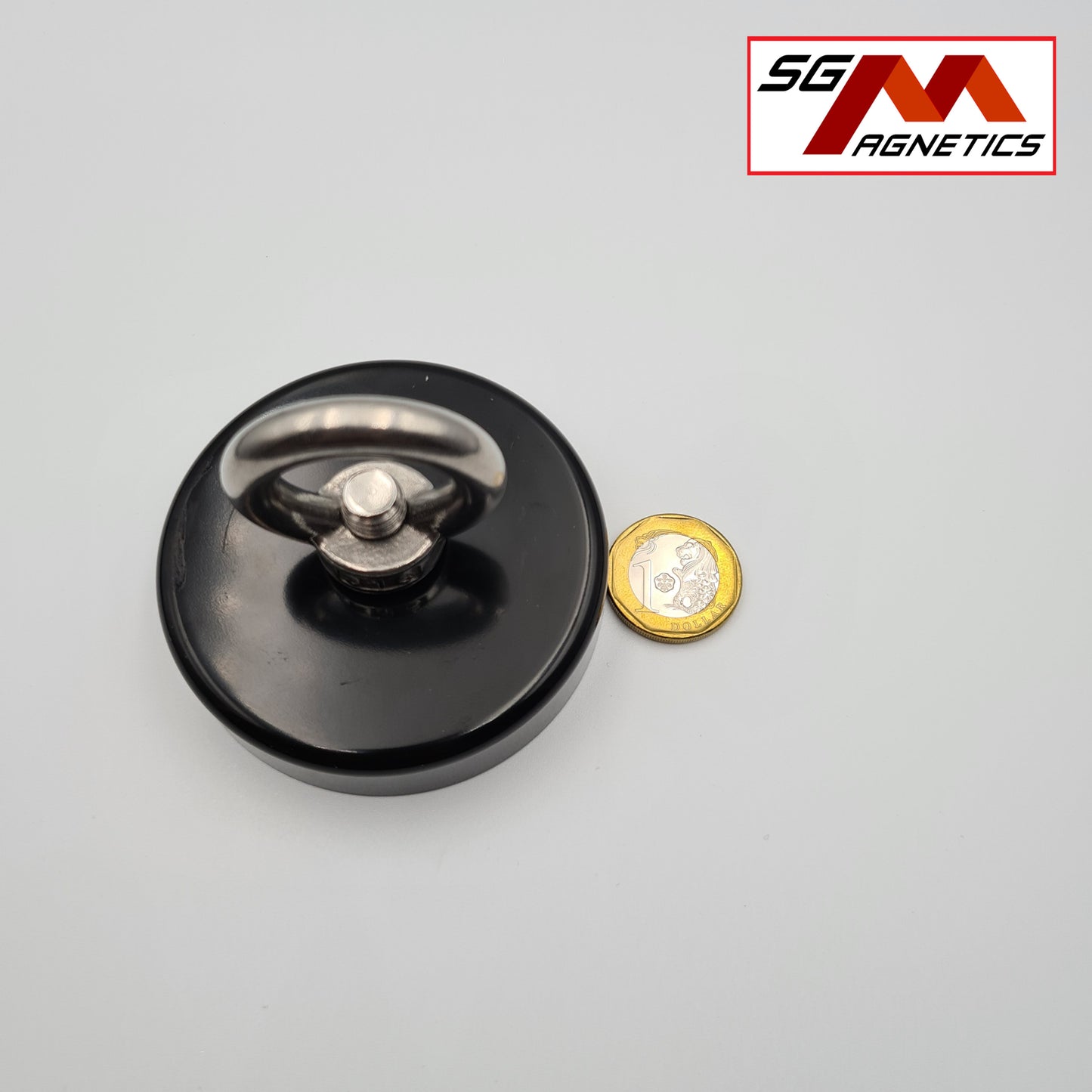 D75 Black Epoxy Coated Pot Magnet