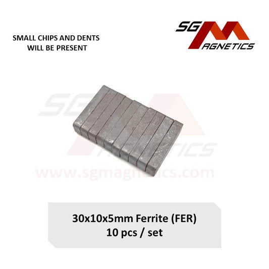 30*10*5mm - Ferrite Ceramic Block Magnets - 10pcs