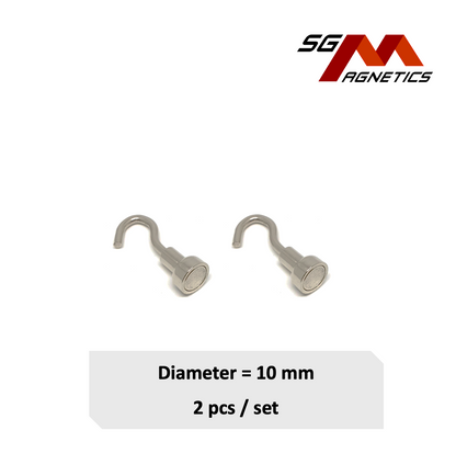 10mm Hook Pot SGNPE10 - Neodymium Magnet - 2pcs