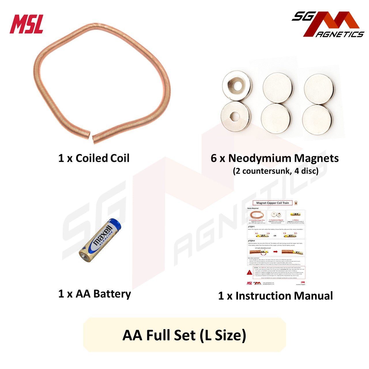 Electric Magnet Train - Bare Copper Wire Electromagnet Train Science Experiment