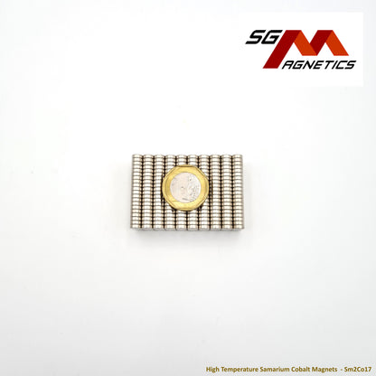 6x2mm Ni-Coated - Samarium Cobalt SmCo Disc Magnets - 10pcs
