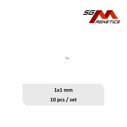 1x1mm N35 - Neodymium Disc Magnets - 10pcs
