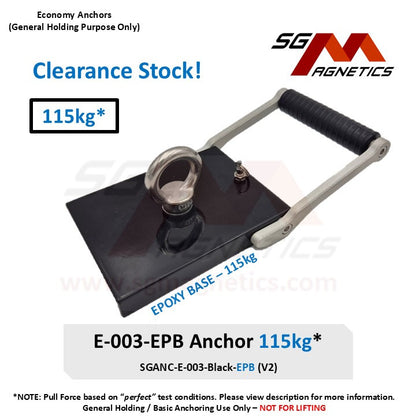 115kg General Purpose Holding Anchor - SGANC-E-003-Black-EPB Economy Series