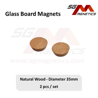 Strong Glass Board Magnets - Natural Wood Magnet Pin for Glassboards White board