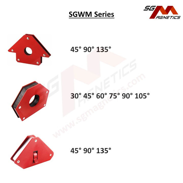 50lbs Magnetic Hexagon Welding Magnet - 30 45 60 75 90 105 angle