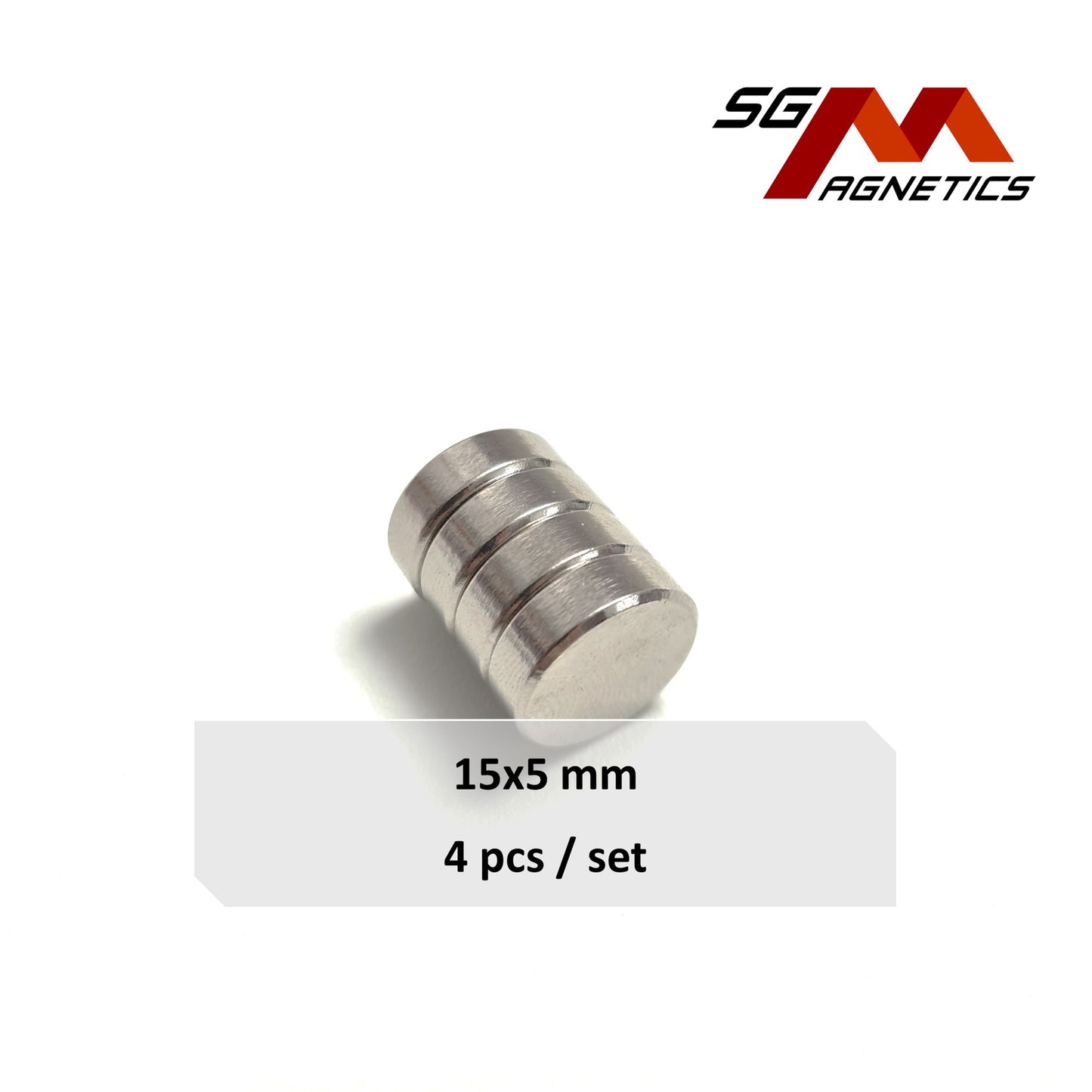 15x5mm N35 - Neodymium Disc Magnets - 4pcs