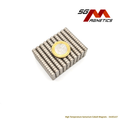 6x3mm - Samarium Cobalt SmCo Disc Magnets - 10pcs