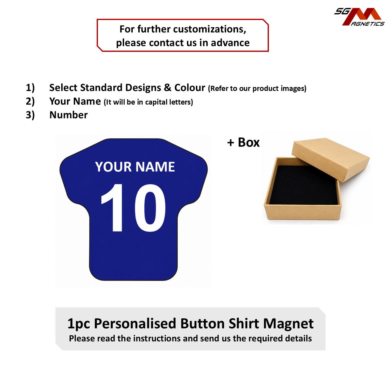 Personalized Jersey Magnets - Tshirt Button Magnet Custom Photo
