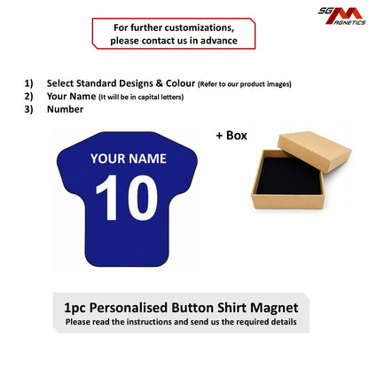 Personalized Jersey Magnets - Tshirt Button Magnet Custom Photo