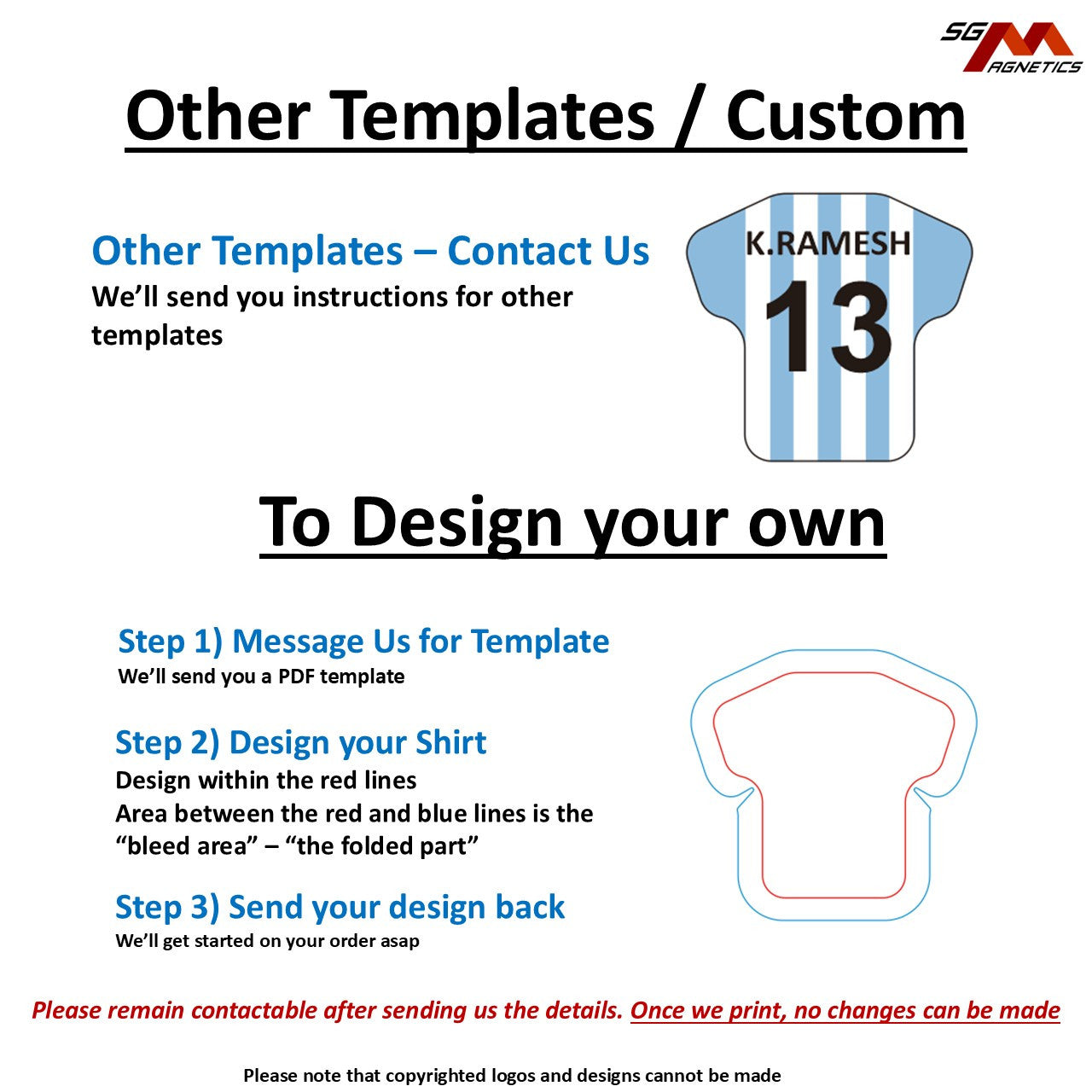 Personalized Jersey Magnets - Tshirt Button Magnet Custom Photo