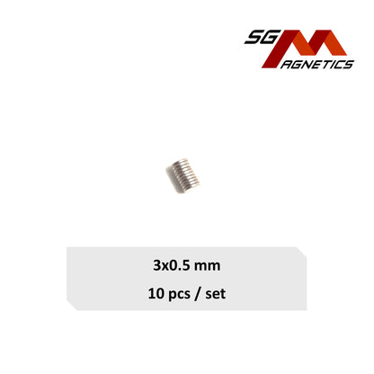 3x0.5mm N35 - Neodymium Disc Magnets - 10pcs