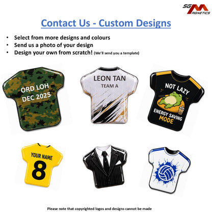 Personalized Jersey Magnets - Tshirt Button Magnet Custom Photo