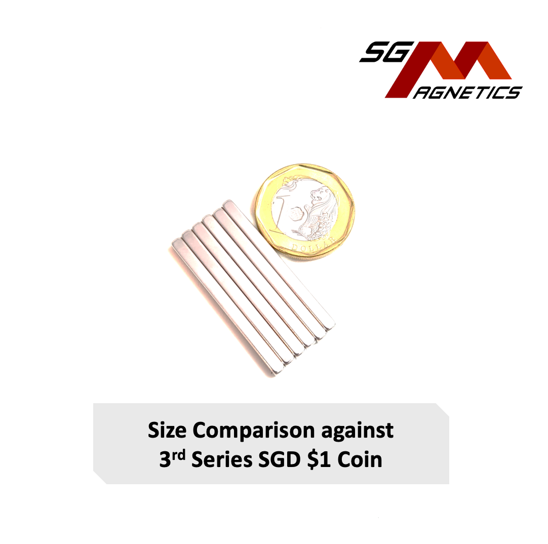 40x3x3mm N50 - Neodymium Block Magnets - 6pcs