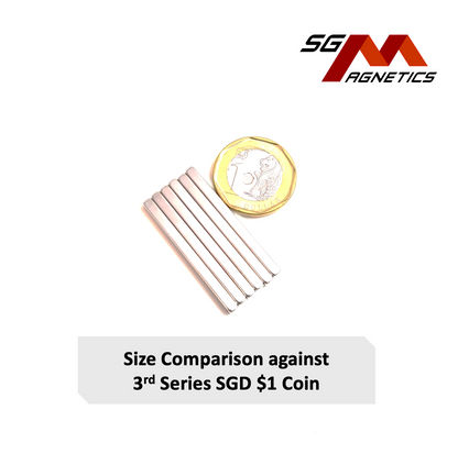 40x3x3mm N50 - Neodymium Block Magnets - 6pcs