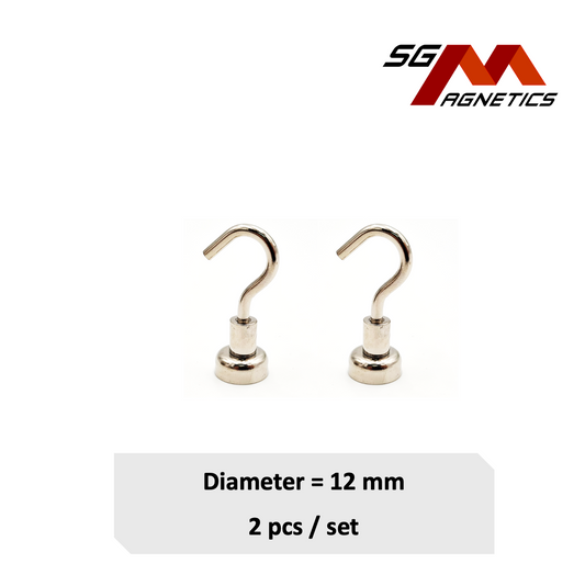 12mm Hook Pot SGNPE12 - Neodymium Magnet - 2pcs