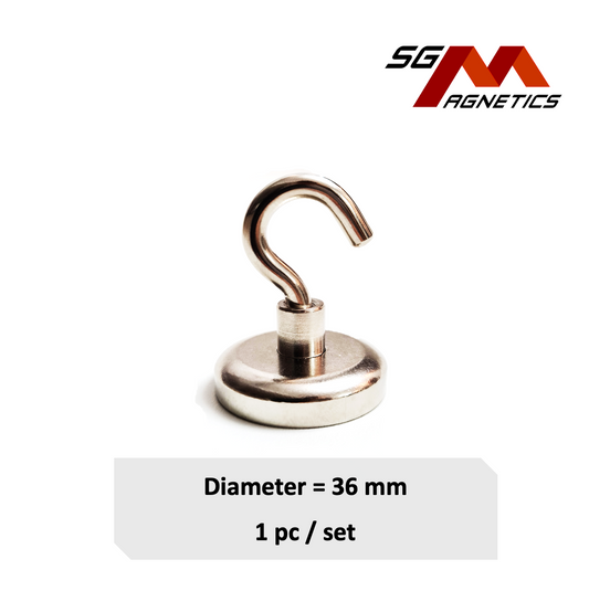 36mm Hook Pot SGNPE36 - Neodymium Magnet - 1pc