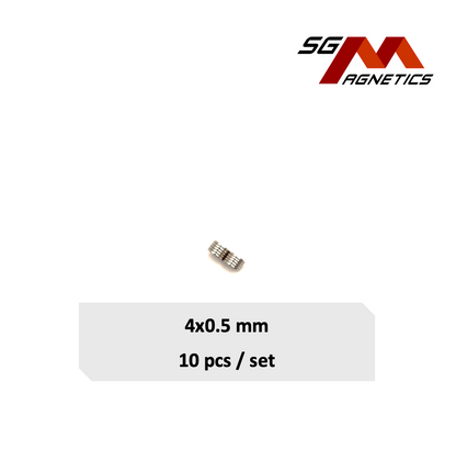 4x0.5mm N35 - Neodymium Disc Magnets - 10pcs