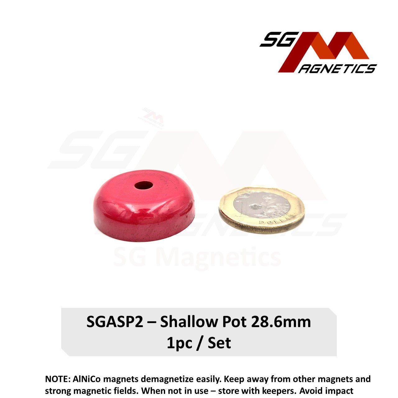 28.6mm - AlNiCo Shallow Pot - High Temperature - Similar to Eclipse 827