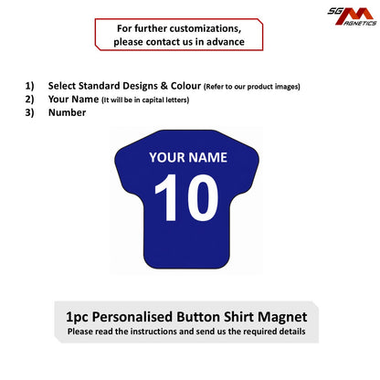 Personalized Jersey Magnets - Tshirt Button Magnet Custom Photo