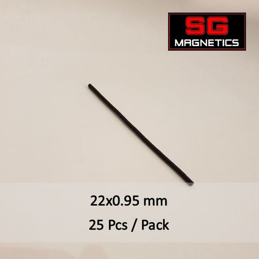 2.2x0.95mm - Black Epoxy Coated (SH) Disc Neodymium Magnets - 25pcs/pack