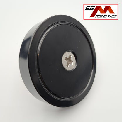 D75 Black Epoxy Coated Pot Magnet