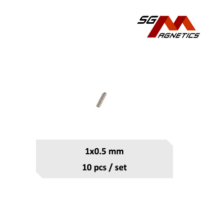 1x0.5mm N35 - Neodymium Disc Magnets - 10pcs