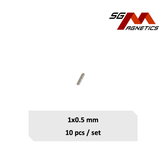 1x0.5mm N35 - Neodymium Disc Magnets - 10pcs