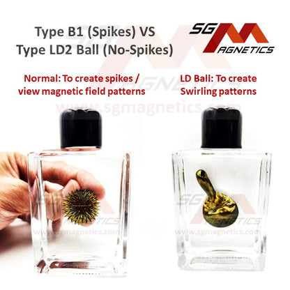 Gold Ferrofluid (B) Display Bottle  - Colour Ferro Fluid Magnetic Liquid