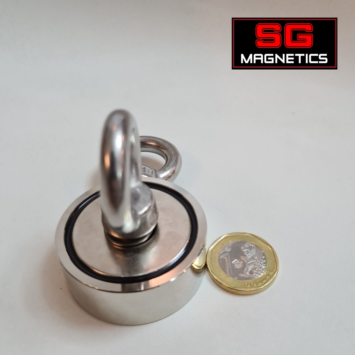 D48 Neodymium Pot Magnet SGNFD48 - Dual Eyebolt - 1pc