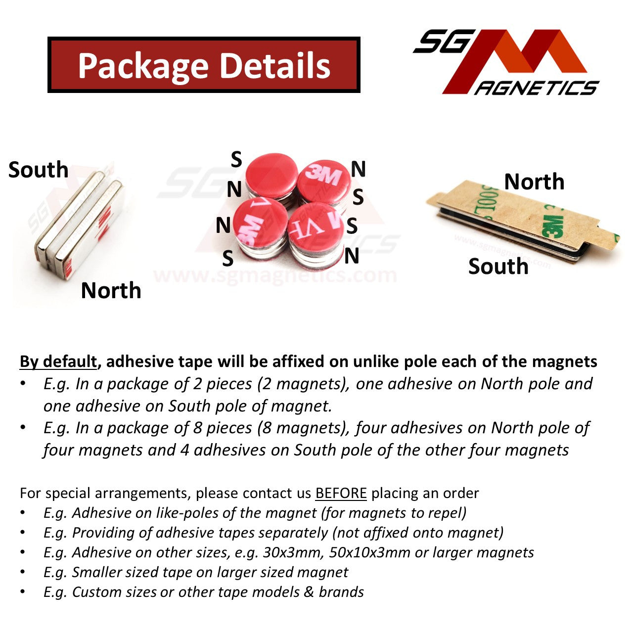 20x3mm N35 Type A Tape - Magnets with 3M 5952 Double Sided Adhesive Tape - 4pcs