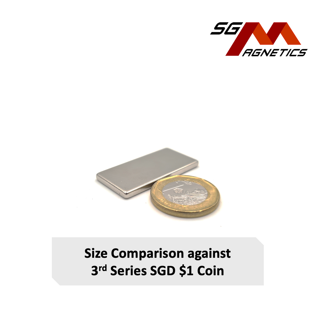 40x20x3mm N35 - Neodymium Block Magnets - 4pcs