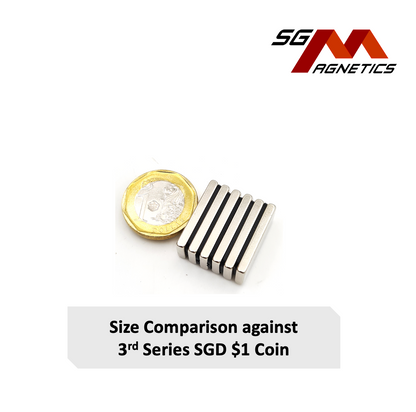 25x10x3mm N52 - Neodymium Block Magnets - 6pcs