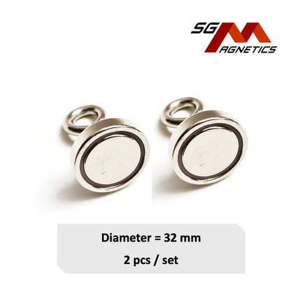32mm Eyelag Pot SGNPF32 - Neodymium Magnet - 2pcs