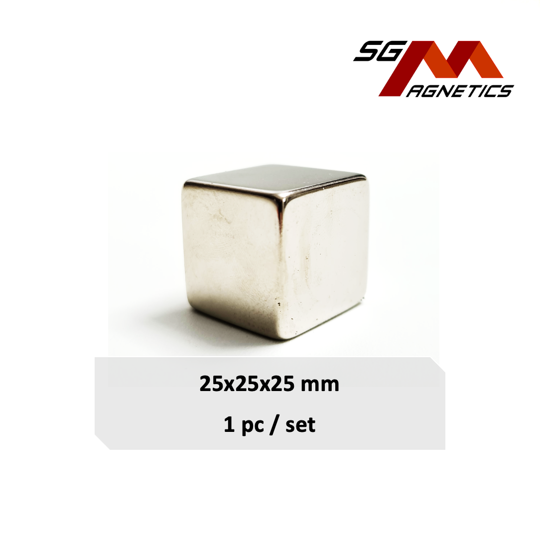 25x25x25mm N35 - Neodymium Cube Magnets - 1piece