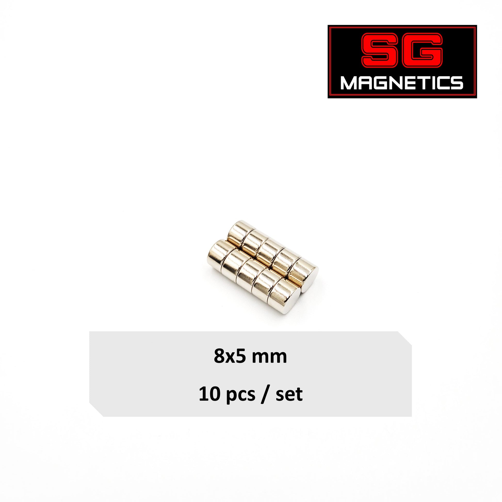 8x5mm N35 - Neodymium Disc Magnets - 10pcs
