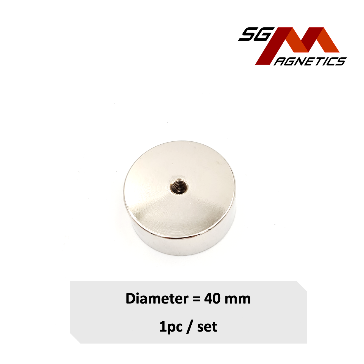 40mm Neodymium Deep Pot SGNPP40 - Neodymium Magnet - 1pc