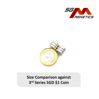12x3mm N35 - Neodymium Disc Magnets - 6pcs