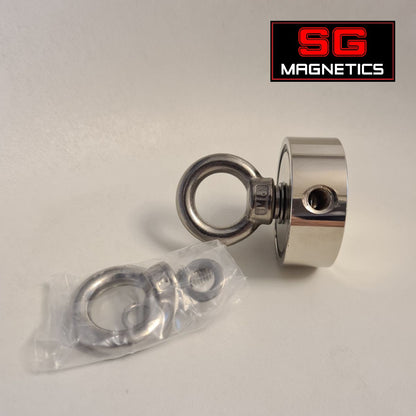 D48 Neodymium Pot Magnet SGNFD48 - Dual Eyebolt - 1pc