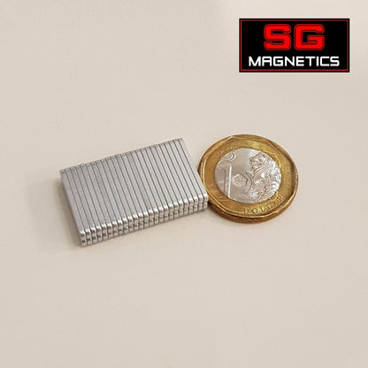 19x3x0.8xR1.5mm N40UH - 4 poles on 1 surface -  5pcs/pack