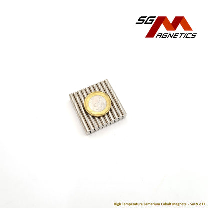 4x1mm Ni-Coated - Samarium Cobalt SmCo Disc Magnets - 10pcs