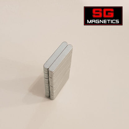 19x3x0.8xR1.5mm N40UH - 4 poles on 1 surface -  5pcs/pack