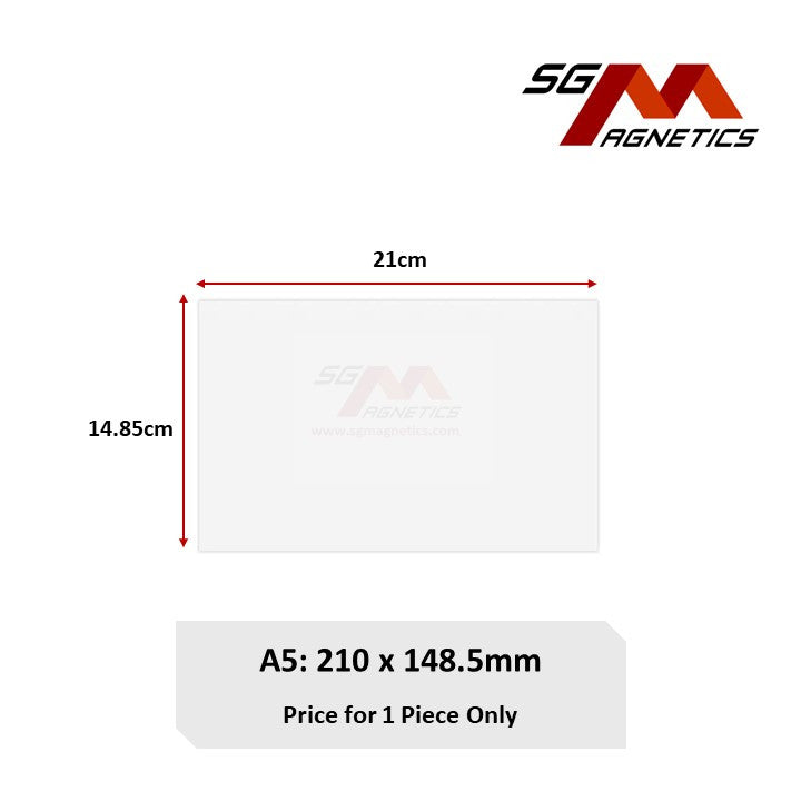A5 Dry Erase PET Magnetic Sheet - 1pc