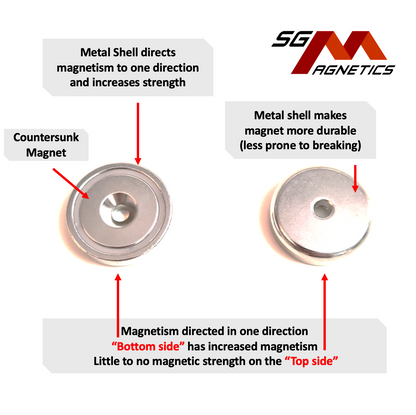 75mm Countersunk Pot SGNPA75 - Neodymium Magnet - 1pc