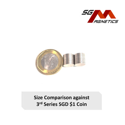 10x1mm N35 - Neodymium Disc Magnets - 10pcs